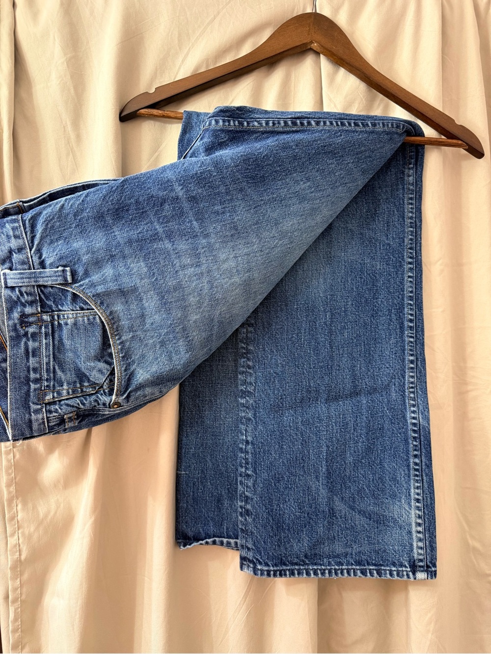 Earnest Sewn Men's Blue Straight Leg Jeans